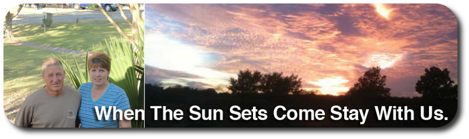 When the sun sets come stay with us.